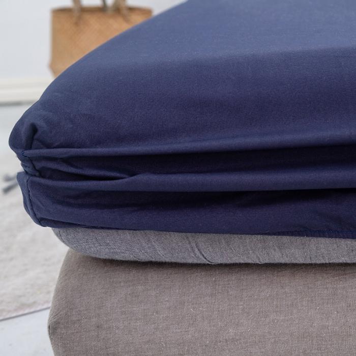 91家纺网 家纺一手货源 找家纺 贝拉梦 芦荟棉纯色单品床笠 藏青