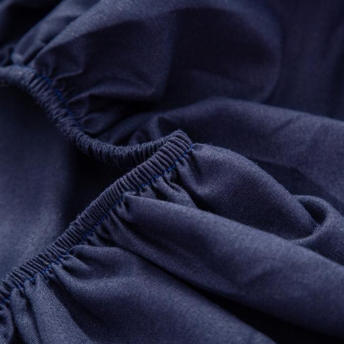 91家纺网 家纺一手货源 找家纺 贝拉梦 芦荟棉纯色单品床笠 藏青