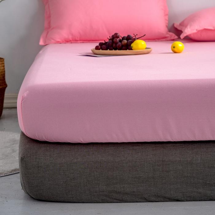 91家纺网 家纺一手货源 找家纺 贝拉梦 芦荟棉纯色单品床笠 粉玉