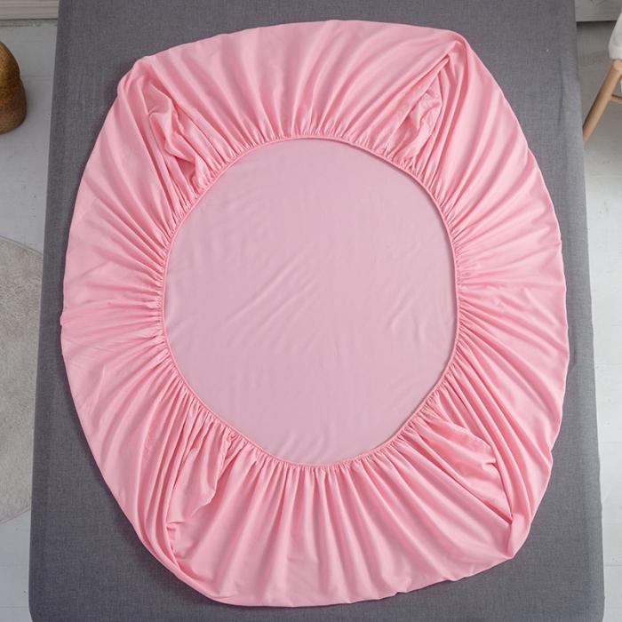 91家纺网 家纺一手货源 找家纺 贝拉梦 芦荟棉纯色单品床笠 粉玉