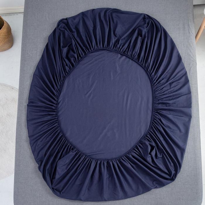 91家纺网 家纺一手货源 找家纺 贝拉梦 芦荟棉纯色单品床笠 藏青