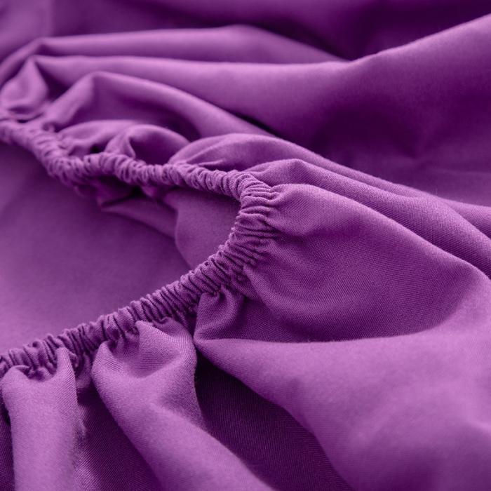 91家纺网 家纺一手货源 找家纺 贝拉梦 芦荟棉纯色单品床笠 魅紫