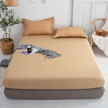 贝拉梦 芦荟棉纯色单品床笠 米驼