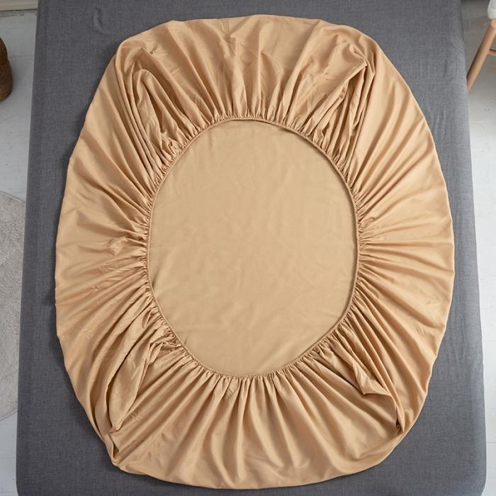 91家纺网 家纺一手货源 找家纺 贝拉梦 芦荟棉纯色单品床笠 米驼