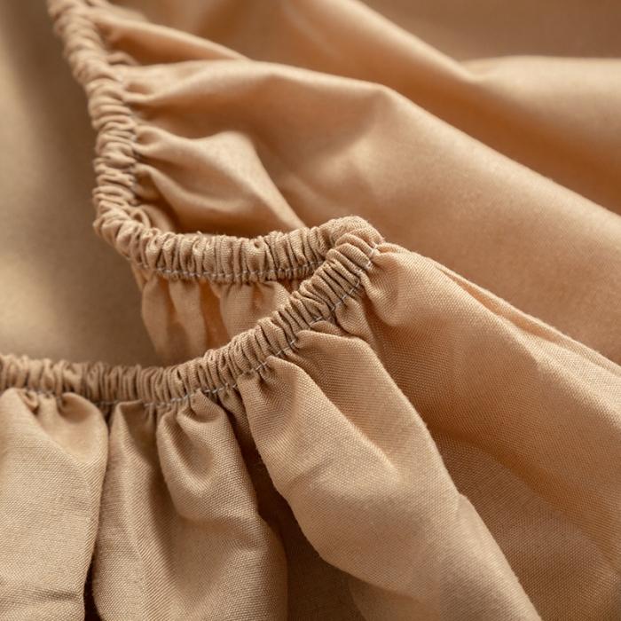 91家纺网 家纺一手货源 找家纺 贝拉梦 芦荟棉纯色单品床笠 米驼