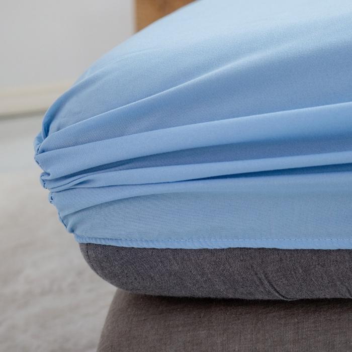 91家纺网 家纺一手货源 找家纺 贝拉梦 芦荟棉纯色单品床笠 天蓝