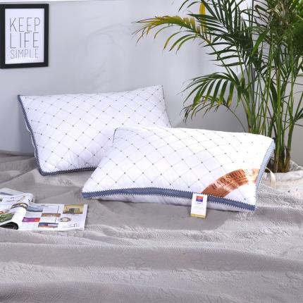 （总）万顺枕业 2019新款蓝格立体网绗缝枕