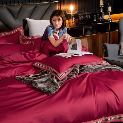 91家纺网 家纺一手货源 找家纺 （总）凯磊家纺 2019新款高支高密.简约风长绒棉四件套