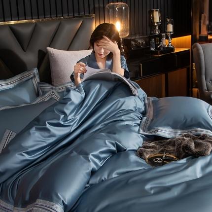 91家纺网 家纺一手货源 找家纺 （总）凯磊家纺 2019新款高支高密.简约风长绒棉四件套