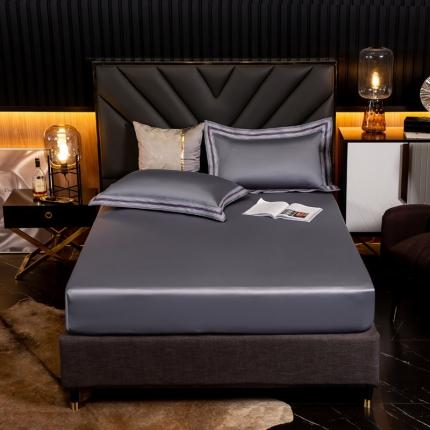 91家纺网 家纺一手货源 找家纺 凯磊家纺 2019新款高支高密.简约风长绒棉单床笠 爱丽丝-帝都灰