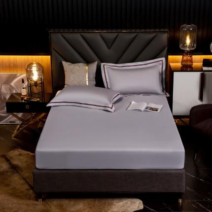 91家纺网 家纺一手货源 找家纺 凯磊家纺 2019新款高支高密.简约风长绒棉单床笠 爱丽丝-皓月银