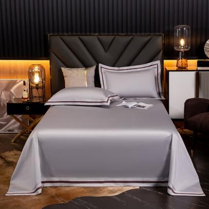 91家纺网 家纺一手货源 找家纺 凯磊家纺 2019新款高支高密.简约风长绒棉单床单 爱丽丝-皓月银