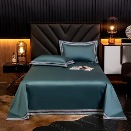 91家纺网 家纺一手货源 找家纺 凯磊家纺 2019新款高支高密.简约风长绒棉单床单 爱丽丝-澡绿