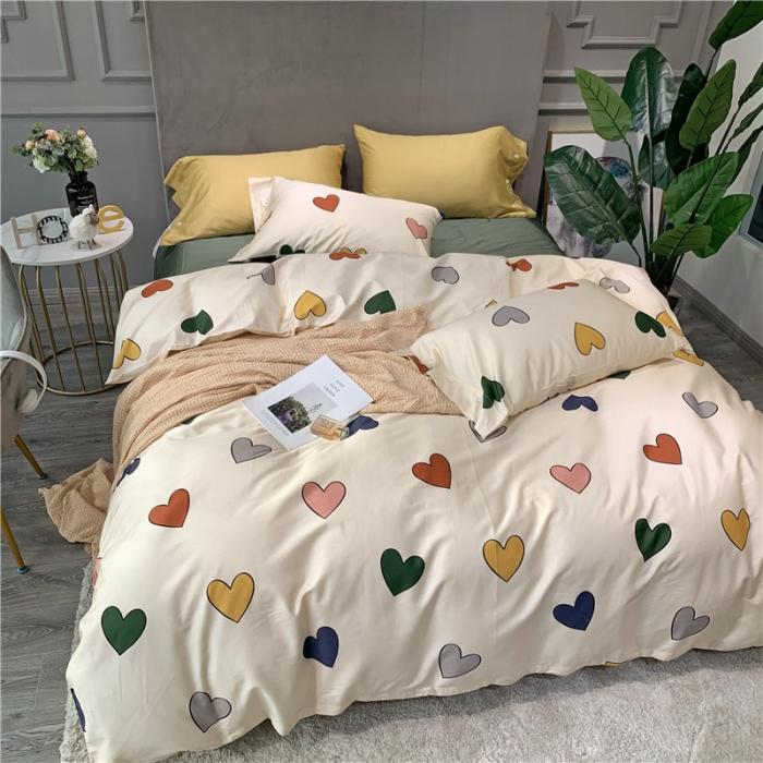 91家纺网 家纺一手货源 找家纺 优然居 2019新款长绒棉活性印花四件套 花心