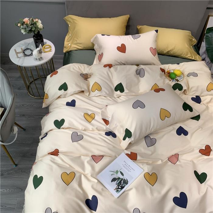 91家纺网 家纺一手货源 找家纺 优然居 2019新款长绒棉活性印花四件套 花心