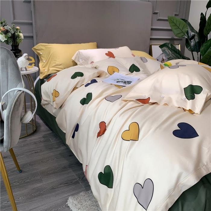 91家纺网 家纺一手货源 找家纺 优然居 2019新款长绒棉活性印花四件套 花心