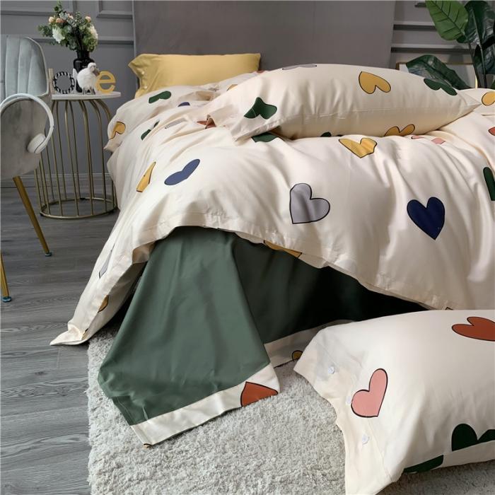 91家纺网 家纺一手货源 找家纺 优然居 2019新款长绒棉活性印花四件套 花心