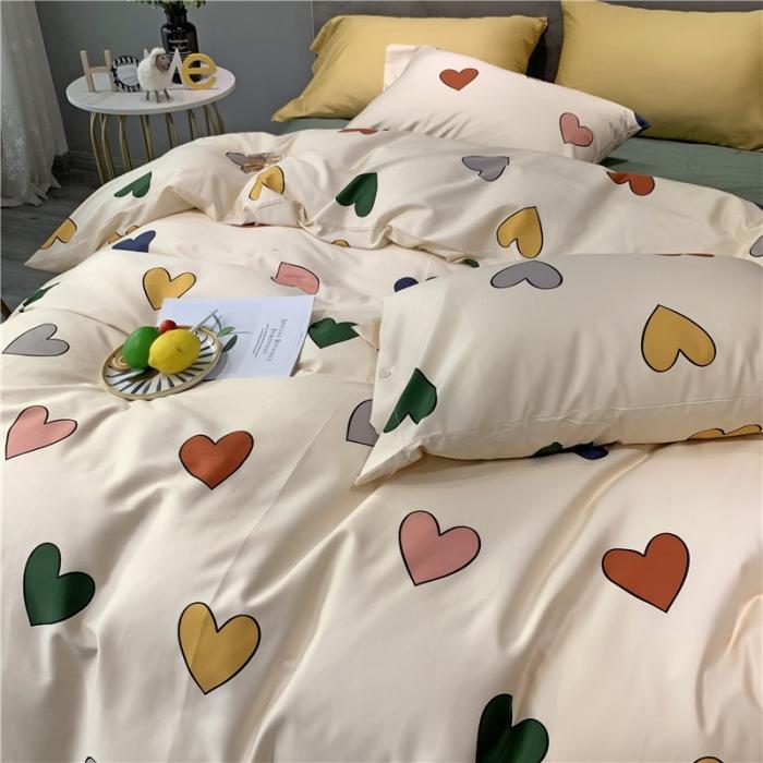 91家纺网 家纺一手货源 找家纺 优然居 2019新款长绒棉活性印花四件套 花心