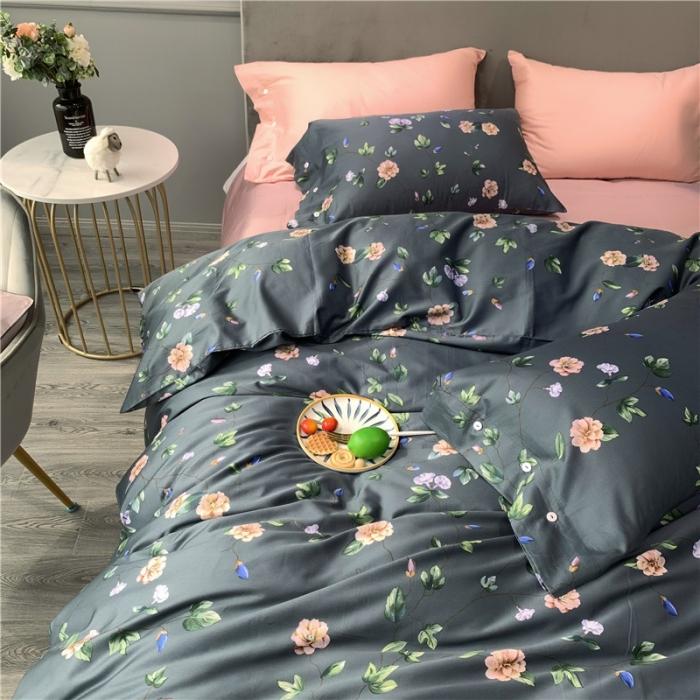 91家纺网 家纺一手货源 找家纺 优然居 2019新款长绒棉活性印花四件套 帕琦