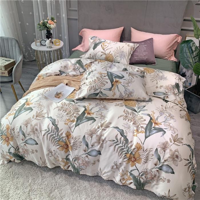 91家纺网 家纺一手货源 找家纺 优然居 2019新款长绒棉活性印花四件套 幽曼