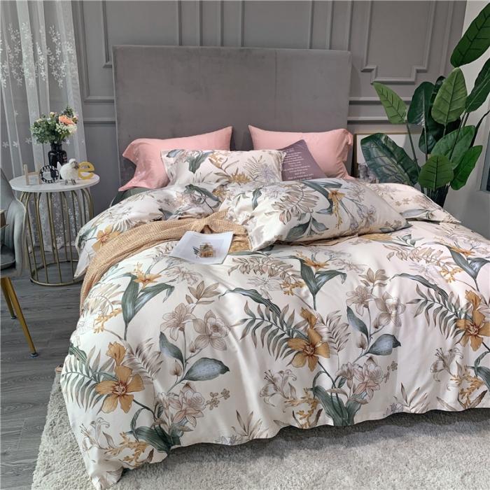 91家纺网 家纺一手货源 找家纺 优然居 2019新款长绒棉活性印花四件套 幽曼