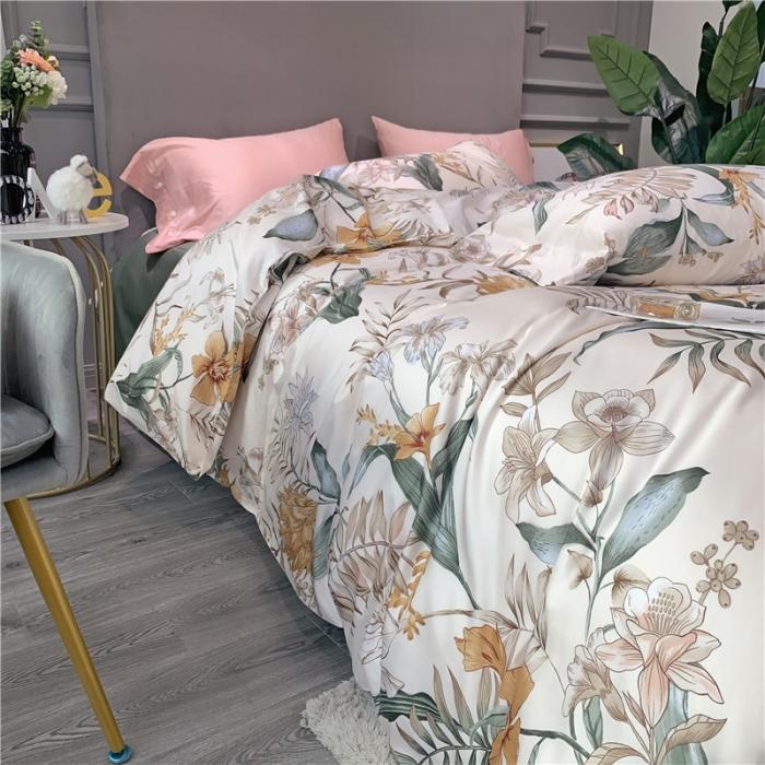 91家纺网 家纺一手货源 找家纺 优然居 2019新款长绒棉活性印花四件套 幽曼