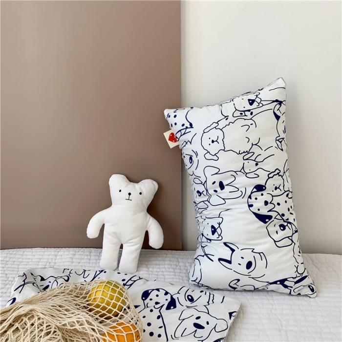 91家纺网 家纺一手货源 找家纺 星期八2019新款ins双面豆豆安抚枕30*50cm萌狗派对