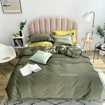 91家纺网 家纺一手货源 找家纺 （总）柚子家纺 2020新款100支贡缎澳棉绣花四件套实拍