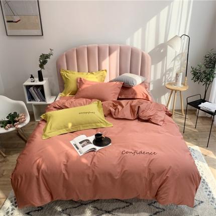 91家纺网 家纺一手货源 找家纺 （总）柚子家纺 2020新款100支贡缎澳棉绣花四件套实拍