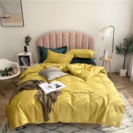 91家纺网 家纺一手货源 找家纺 （总）柚子家纺 2020新款100支贡缎澳棉绣花四件套实拍