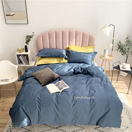 91家纺网 家纺一手货源 找家纺 （总）柚子家纺 2020新款100支贡缎澳棉绣花四件套实拍