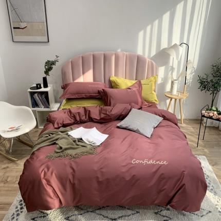 91家纺网 家纺一手货源 找家纺 （总）柚子家纺 2020新款100支贡缎澳棉绣花四件套实拍