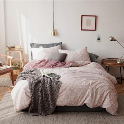 棉眠 2019新款棉加绒四件套 花季