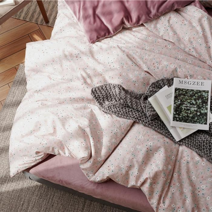 91家纺网 家纺一手货源 找家纺 棉眠 2019新款棉加绒四件套 花季