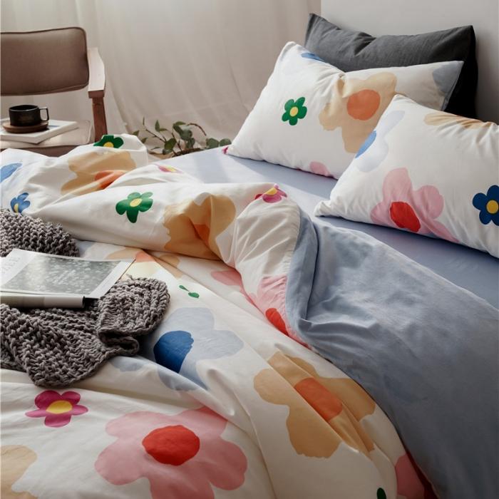 91家纺网 家纺一手货源 找家纺 棉眠 2019新款棉加绒四件套 少女花季