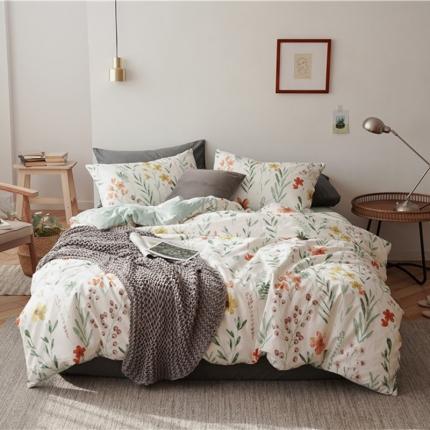 棉眠 2019新款棉加绒四件套 夏意