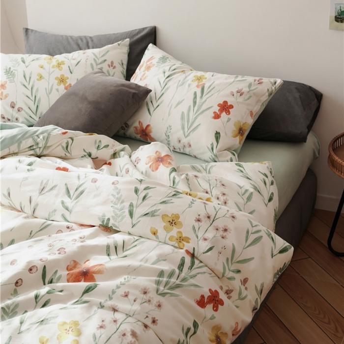 91家纺网 家纺一手货源 找家纺 棉眠 2019新款棉加绒四件套 夏意