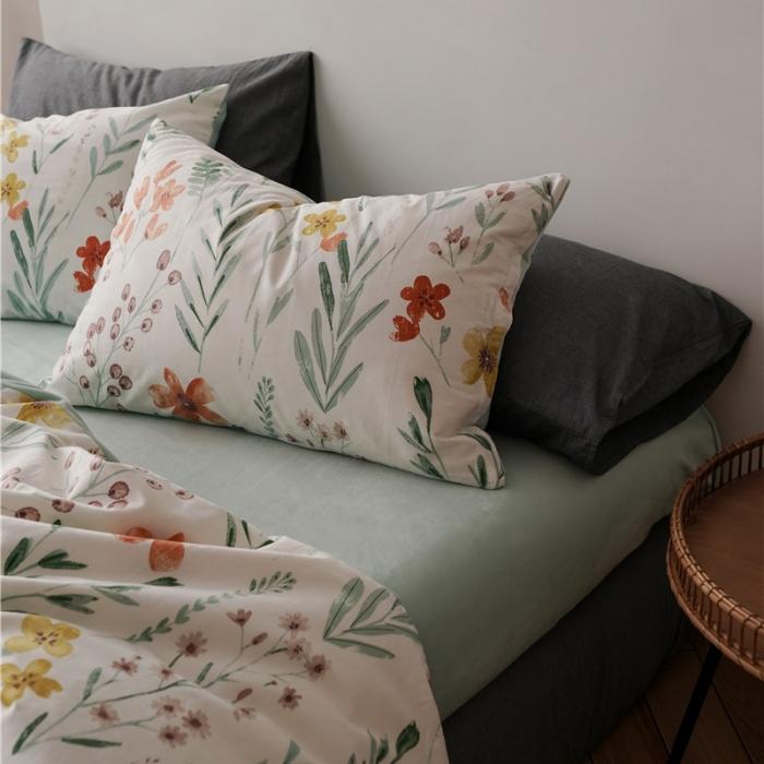 91家纺网 家纺一手货源 找家纺 棉眠 2019新款棉加绒四件套 夏意