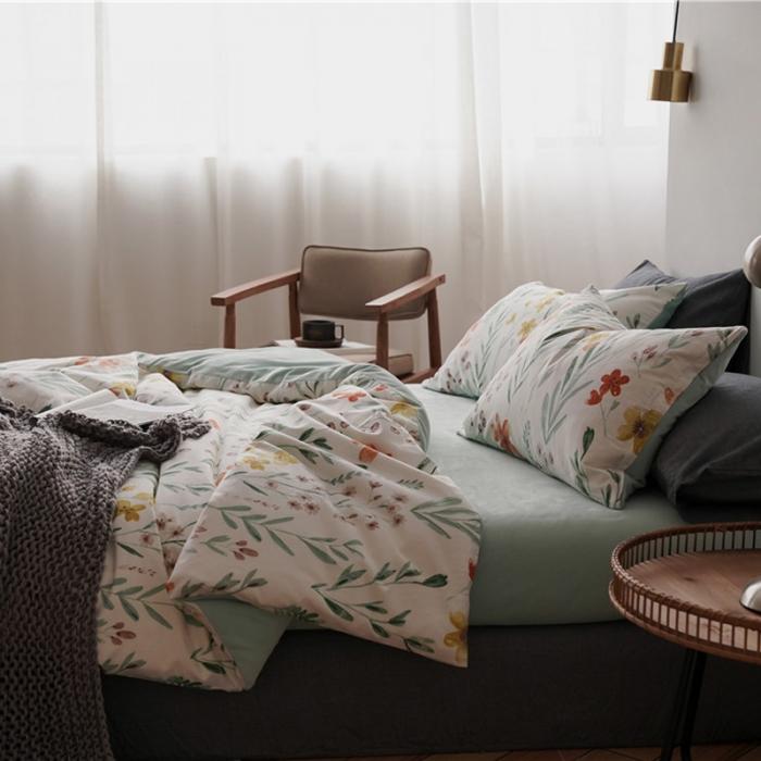 91家纺网 家纺一手货源 找家纺 棉眠 2019新款棉加绒四件套 夏意