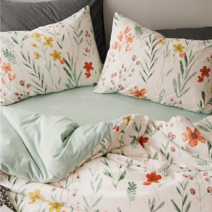 91家纺网 家纺一手货源 找家纺 棉眠 2019新款棉加绒四件套 夏意