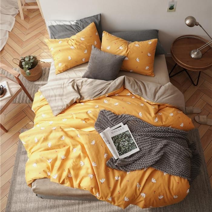 91家纺网 家纺一手货源 找家纺 棉眠 2019新款棉加绒四件套 小鸽子