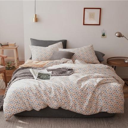 棉眠 2019新款棉加绒四件套 小枇杷