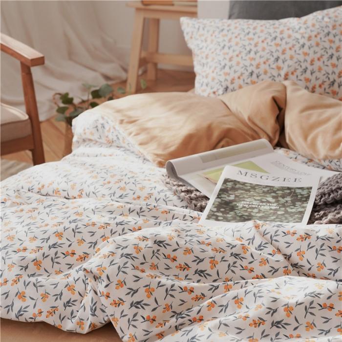 91家纺网 家纺一手货源 找家纺 棉眠 2019新款棉加绒四件套 小枇杷