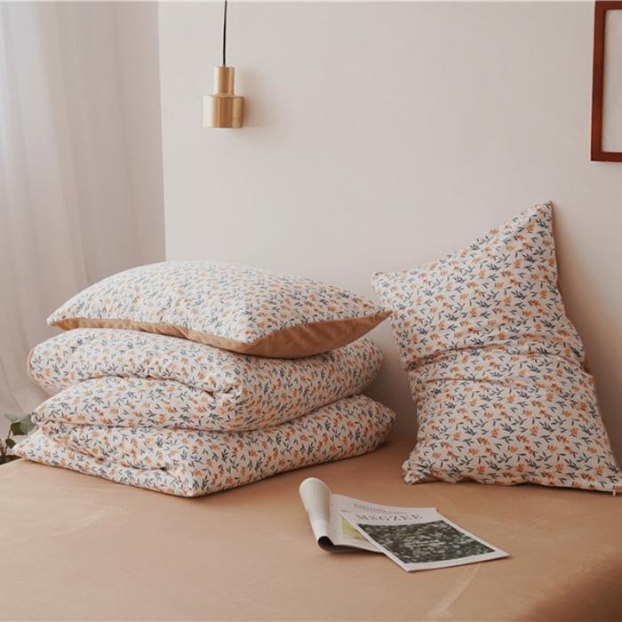 91家纺网 家纺一手货源 找家纺 棉眠 2019新款棉加绒四件套 小枇杷