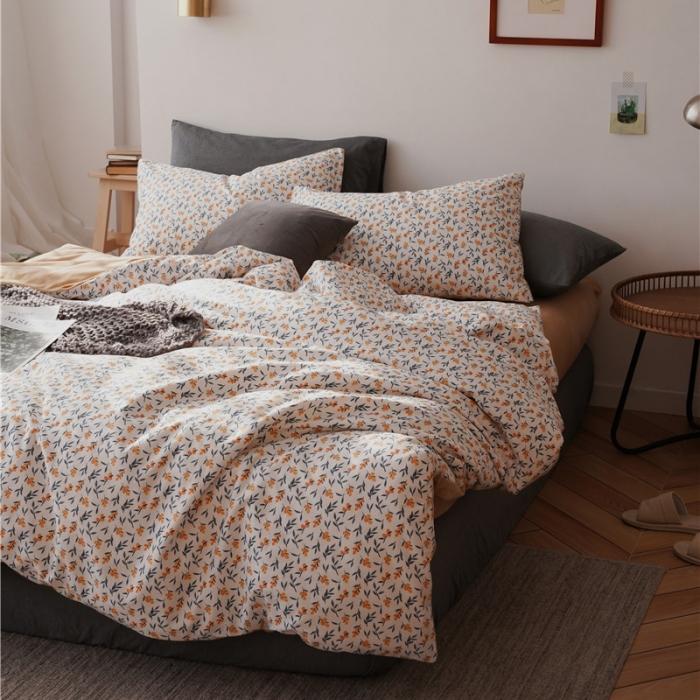 91家纺网 家纺一手货源 找家纺 棉眠 2019新款棉加绒四件套 小枇杷