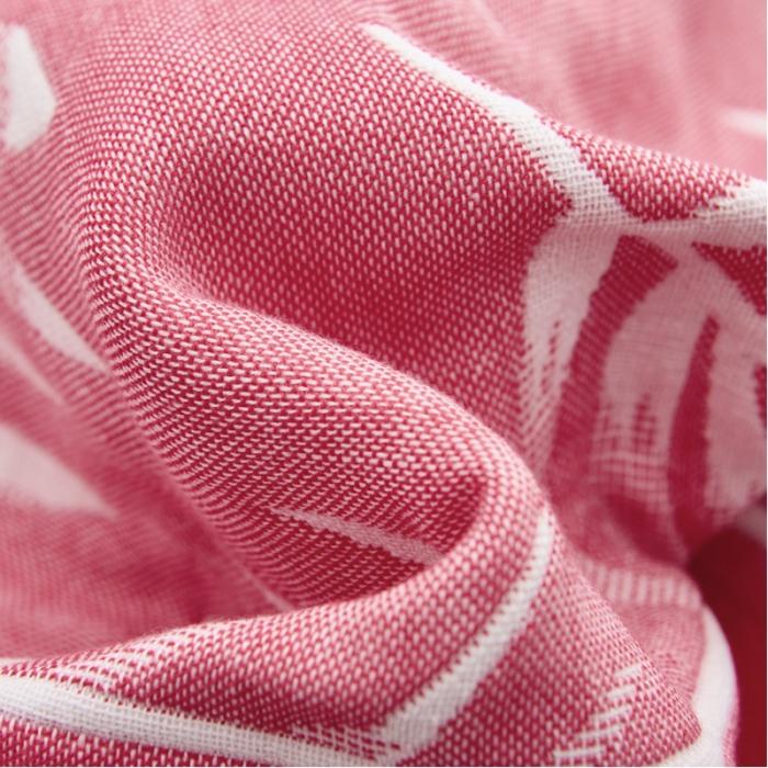 91家纺网 家纺一手货源 找家纺 混纺三层纱布非纯棉枕巾一对装比全棉成人情侣枕头巾儿童款枕巾 热带草原-粉（一对）