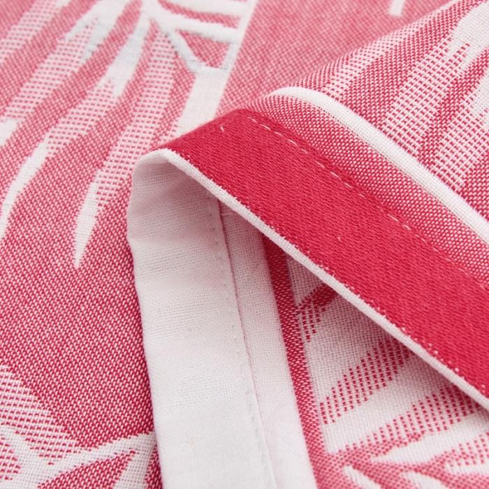 91家纺网 家纺一手货源 找家纺 混纺三层纱布非纯棉枕巾一对装比全棉成人情侣枕头巾儿童款枕巾 热带草原-粉（一对）