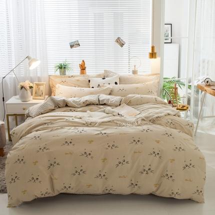 91家纺网 家纺一手货源 找家纺 宝齐莱家纺 印花三件套四件套床单款 招财猫