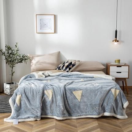 网客 2024雪花绒被套毯 几何