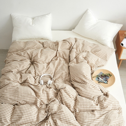 91家纺网 家纺一手货源 找家纺 MRPIG全尺寸定制水洗棉床单三件套纯棉单双人被套+一对枕套